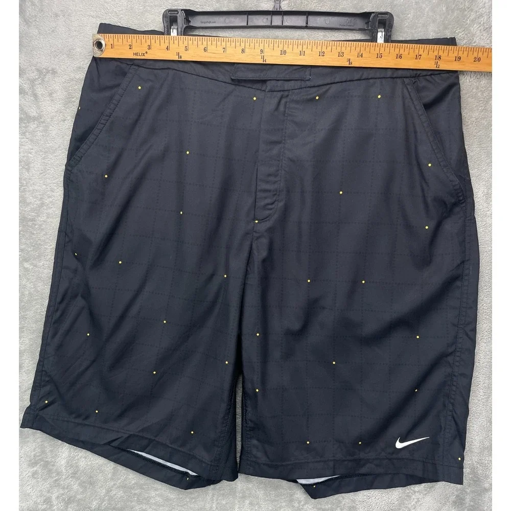 VTG Nike Men's Board‎ Shorts XXL Fit-Dry Black Polka Dots Pockets 348309-010